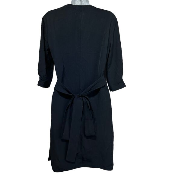 Everlane The Japanese GoWeave Blue Wrap Dress Size 0 - Picture 2 of 4